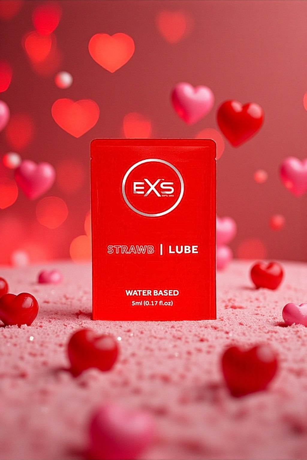 Strawberry żel intymny na bazie wody truskawkowy 5 ml EXS Flavoured