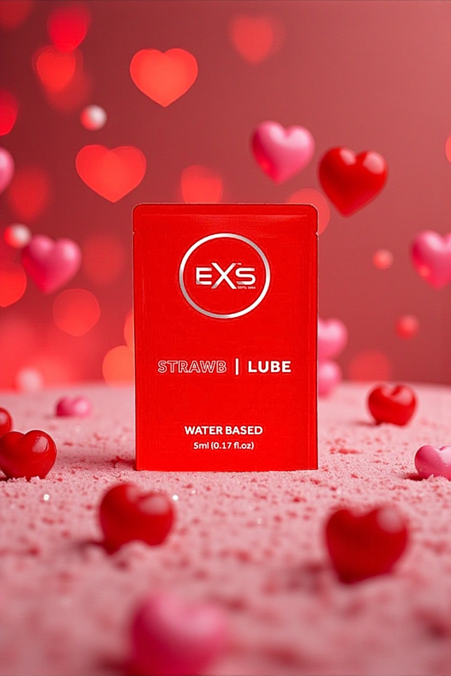 Strawberry żel intymny na bazie wody truskawkowy 5 ml EXS Flavoured